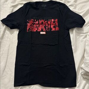 Marvel Black Tee with Red Graphic
